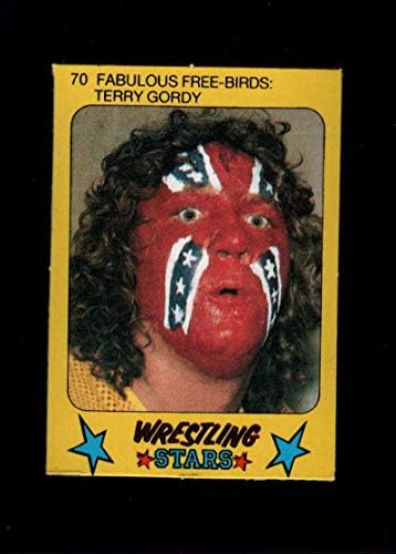1986 Monty Gum Güreş Yıldızları Güreş 70 Terry Gordy Muhteşem Serbest Kuşlar Resmi WWF / WWE Dünya Güreş Ticaret Kartı