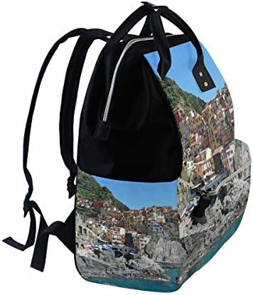 MUOOUM İtalya Cinque Terre bebek bezi çantaları Anne Çantası Nappy Hemşirelik Sırt Çantası Bebek Bakımı için Çok Fonksiyonlu