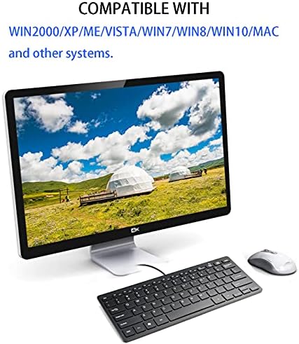 2021 Yükseltilmiş Powboro PC Bilgisayar Dizüstü Mini USB Kablolu Klavye Mac ve Windows için 78 Makas Tuşları Küçük Süper İnce