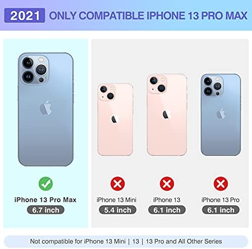 MİLPROX Uyumlu iPhone 13 Pro Max Şeffaf Kılıf( 2021), kristal Şeffaf Kapak Darbeye Dayanıklı Koruyucu Tampon Kabuk Elektroliz