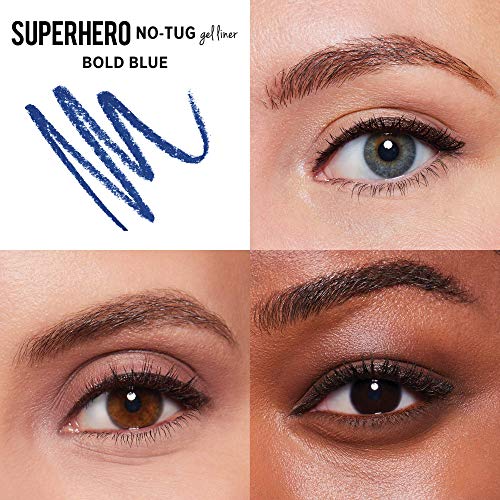 BU Kozmetik Süper Kahraman No-Tug Jel Eyeliner, Cesur Mavi-Göz Kamaştırıcı Parlak Mavi-Su geçirmez, Karıştırılabilir Formül-Keskinleştirilebilir