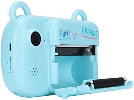 01 02 015 Anında Baskı Kamerası, Çift Kamera Tasarımı Kullanışlı Pratik Çocuk Kamerası USB Şarj Kablosu ile Küçük Kompakt Dış