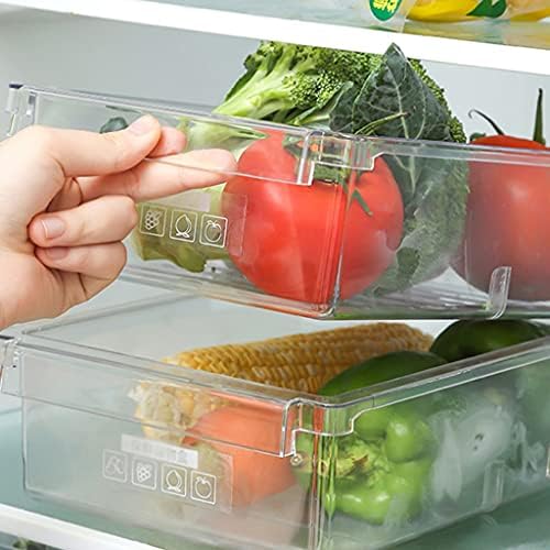 PDGJG plastik saklama kutusu Buzdolabı Çekmece Tipi Ayarlanabilir saklama kutusu Sebze Taze Gıda Ev