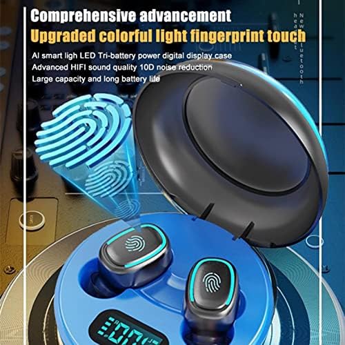 Bluetooth 5.0 Kulaklıklar Kablosuz Su Geçirmez, Taşınabilir Şarj Kutusu, Stereo ve Derin Bas Kulaklıklar Gürültü Önleme, Dahili
