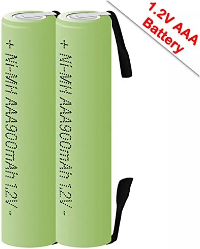 AAA şarj edilebilir pil 1.2 V 900 mah Ni-Mh Nimh Hücre Kabuk için Sekmeler ile Philips Elektrikli Tıraş Makinesi Diş Fırçası