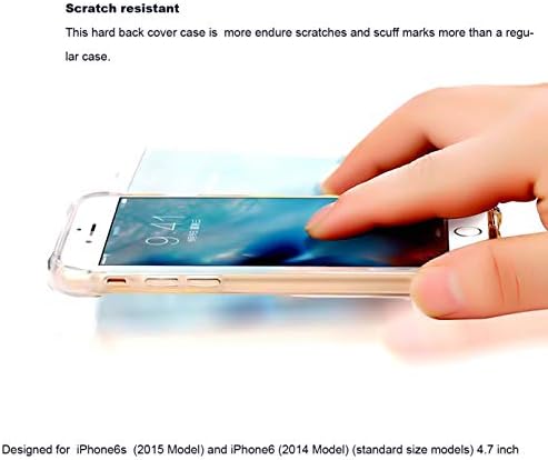 CaseHQ Temizle Sert Geri iPhone 6 ile Uyumlu 4.7 inç Yumuşak TPU Tampon Damla Koruma Anti-Scratch Şeffaf Kapak Slim Fit Silikon