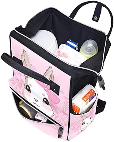 Laptop sırt çantası seyahat sırt çantası rahat Daypacks okul omuz çantası pembe tavşan