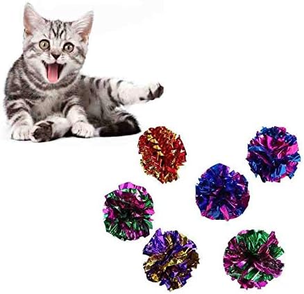 Yevison Buruşuk Topları Pet Kedi Oyuncaklar Hışırtı Topları Interaktif Topları Oyuncaklar 10 Pieses Sevimli Kalite ve Pratik