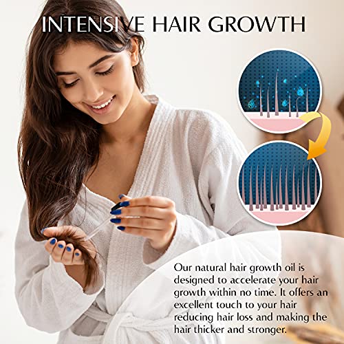 VigorWell Zencefil Saç Yağı ile Saç Büyüme Yağı Erkekler ve Kadınlar için Saç Dökülmesini ve Doğal Serumu Önleyin Daha Kalın,