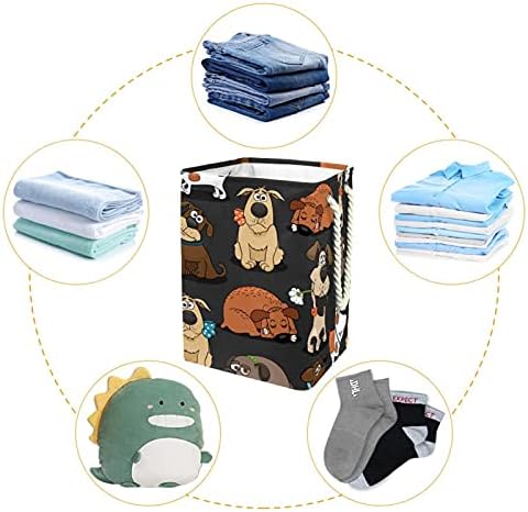 DEYYA Komik Hayvan Uyku Köpek çamaşır sepeti Kolları ile Katlanabilir Çamaşır Sepeti Dahili Astar ile Ayrılabilir Parantez
