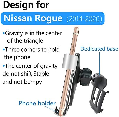 LUNQIN Araba telefon tutucu ıçin 2014-2020 Nissan Rogue SUV [Büyük Telefonları ıle Kılıf Dostu] Oto Aksesuarları Navigasyon