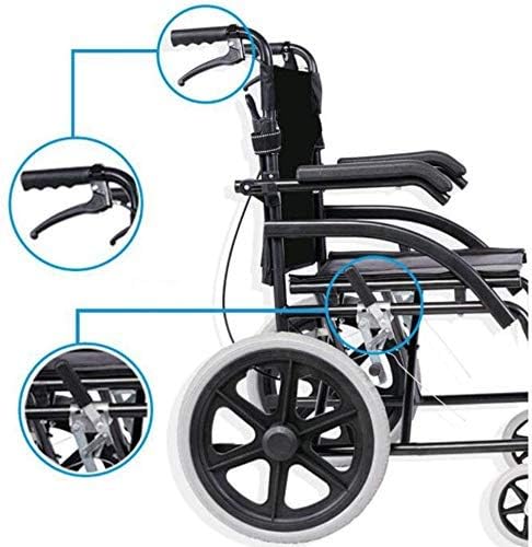 SUZYN Tekerlekli Sandalye Tekerlekli Sandalye Çelik Tekerlekli Sandalye-Kendinden Tahrikli Tekerlekli Sandalye Hafif Katlanabilir,