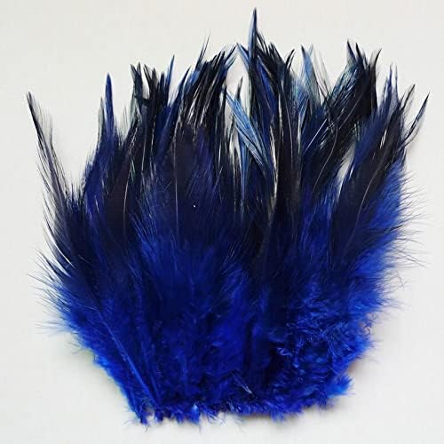 Jeniorr En Kaliteli 50 adet Mavi Sülün Tavuk Tüyü 4-6 / 10-15 cm Horoz Kuyruğu Tüy El Sanatları Küpe Takı Aksesuarları