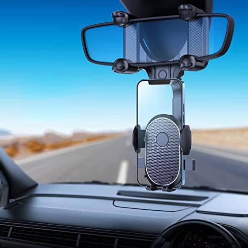 Evrensel Araç telefonu tutucu Zcargel Araba dikiz aynası Cep telefonu tutucu 360 ° Dönebilen telefon tutucu Snap-navigasyon