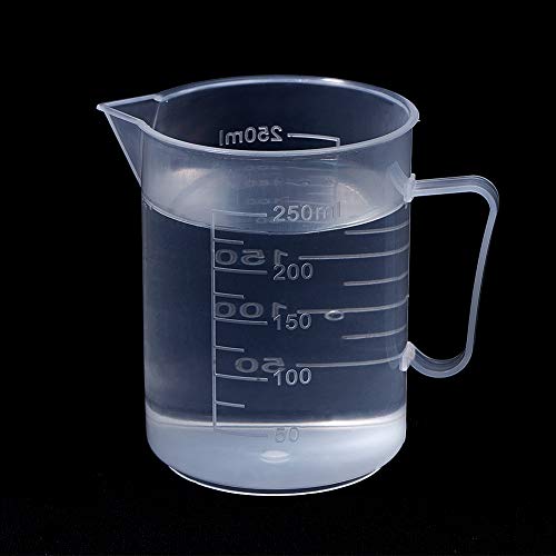 Othmro Ölçüm Fincan 1000 ml PP Plastik Mezun Beher Şeffaf Laboratuvar Mutfak Sıvılar için 2 adet