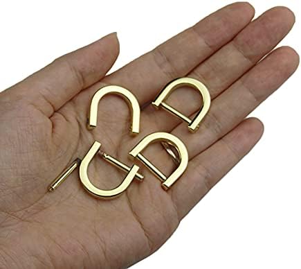 Çantalar için Altın D Halkaları, Crossbody Çanta Çanta Zanaat için Vidalı D-Ring, 4 Set (İç-1.6 cm)