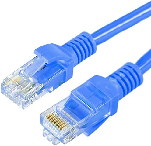 KFıdFran 5 Adet Cat6 Ethernet Kablosu, RJ45 Cat6 Ethernet Patch İnternet Kablosu 3 Metre / 10ft-Mavi(5 Adet Cat6 Ethernet Kablosu,