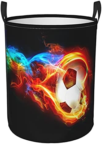 Yuvarlak Çamaşır Sepeti Yanan Futbol kıyafet sepeti Büyük çamaşır sepeti Kolları İle Su Geçirmez Depolama Organizatör Çanta
