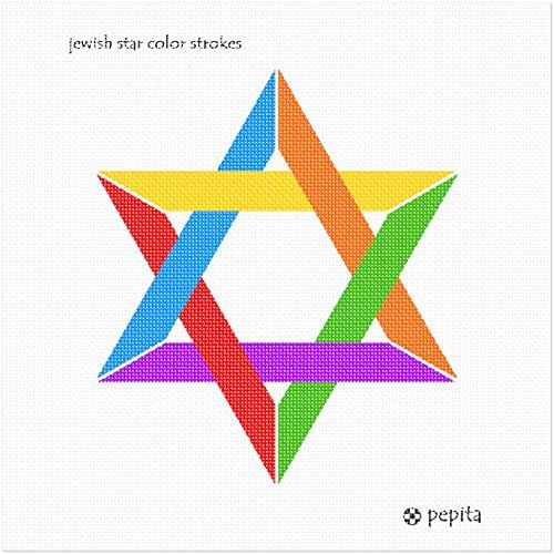 Yahudi Yıldız Renk Vuruşları (Büyük) İğne Seti