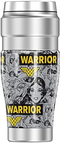 Wonder Woman Savaşçı Desen, TERMOS PASLANMAZ KRAL Paslanmaz Çelik Seyahat Bardak, vakum yalıtımlı ve Çift Duvar, 16 oz