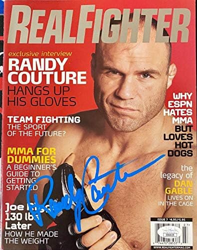 Randy Couture İmzalı İmzalı Gerçek Savaşçı Dergisi JSA Kimliği Doğrulandı-İmzalı UFC Dergileri