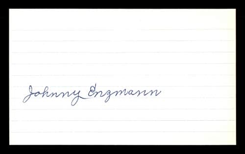 Johnny Enzmann İmzalı 3x5 İndeks Kartı Brooklyn Dodgers SKU 174137-MLB Kesim İmzaları