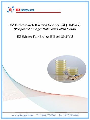EZ BioResearch Bakteri Bilim Kiti (IV): En İyi Bilim Fuarı Proje Kiti. Önceden Doldurulmuş LB-Agar Plakaları Ve Pamuklu Çubuklar.