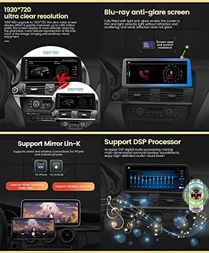 Daomen 12.3 inç Ekran Qualcomm Android 11 Araba Stereo BMW X3 F25/X4 F26 2010 ~ 2020 Dahili Carplay Oto Destek CD DVD Radyo