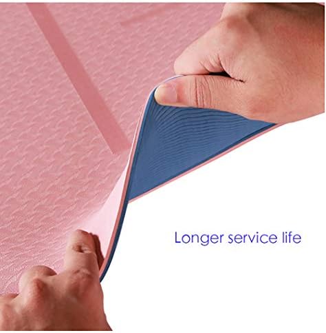 Yoga Mat,Vücut Hizalama Sistemi,TPE Yoga Mat Kaymaz Dokulu Yüzeyler 1/5-İnç Kalın Yüksek Yoğunluklu Dolgu Boğaz Dizler Önlemek