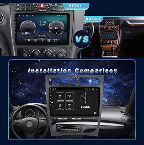 Mercedes Benz C-Klasse W203 C200 C320 C350 CLK W209 2002-2005 için Bluetooth ile Araç Stereo, araç Ses GPS Navigasyon ile 9