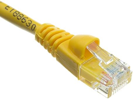 Cat5e Ethernet Yama Kablosu, Takılmayan / Kalıplanmış Önyükleme, 1,5 Fit, Sarı (ED747237)