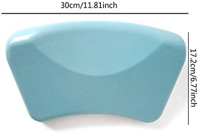 MHSHCQ Banyo Yastık Küvet PU Ev Banyo Havzası Yastık Banyo Malzemeleri Kafalık Küvet Yastık Vantuz ile (Renk: Mavi)