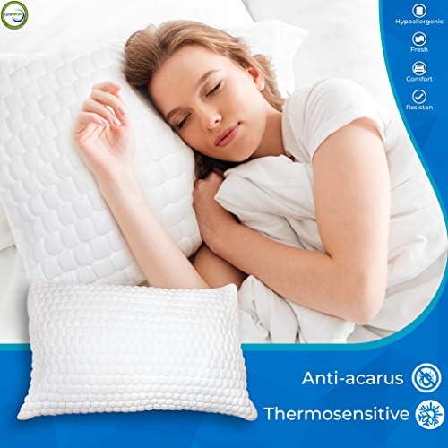 Uyku için LETTO Ayarlanabilir Yatak Yastığı-Hipoalerjenik Hafızalı Köpük. ABD yapımı. Kabarcık Tencel Yıkanabilir Kapak. Sarılabilir