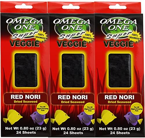 Omega One Süper Sebzeli Kırmızı Deniz Yosunu Balık Yemi 24 ct. 3 Paket