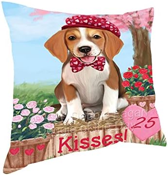 Rosie 25 Cent Kisses Amerikan İngiliz Foxhound Köpek Yastık-Hafif Polyester Yastık Otel ve Ev Yatak Kanepeler, sandalyeler