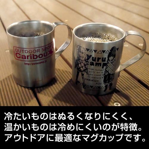 Yuru Kampı Nadeshiko & Rin COSPA Karakter İki Katmanlı Metal Teneke Seyahat Kupası Kupa