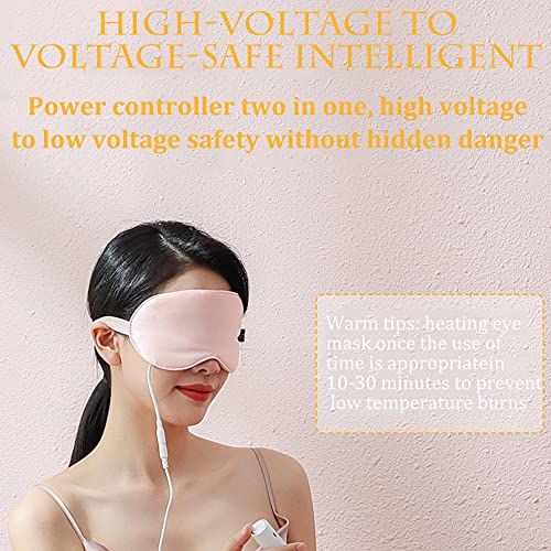 Depolama güç usb buhar göz maskesi sıcak çift taraflı ipek göz maskesi uyku karartma sıcaklık kontrolü göz maskesi