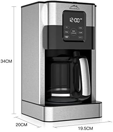 Dokunmatik Ekranlı Programlanabilir Kahve Makinesi, Paslanmaz Çelik Damla Kahve Makineleri, 4 Saat Sıcak Tutma, Kendi Kendini