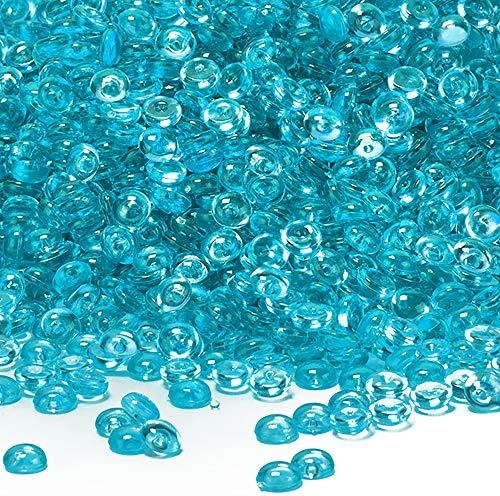 CYS EXCEL Açık Mavi Akrilik Yağmur Damlası Boncuk Vazo Dolgu Maddeleri (1 LB, Yakl. 1000 ADET) / Çoklu Renk Seçenekleri Kristal