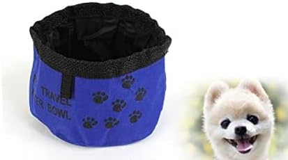 EuısdanAA Pençe Desen Taşınabilir Katlanabilir Köpek Besleme Kase Su Çanak, Siyah (Pençe Desen Plato de agua plegable portátil