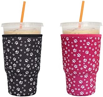 2 Paket Yeniden Kullanılabilir Buzlu Kahve Kılıfları-Büyük Boy Soğuk İçecekler için FRRİOTN İzolatör Kılıfı, Starbucks Kahvesi
