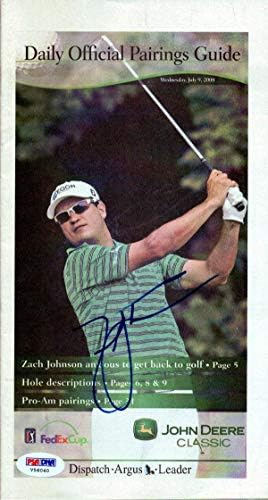 Zach Johnson İmzalı 5.5x10.5 Program PSA/DNA V56040 - İmzalı Golf Dergileri