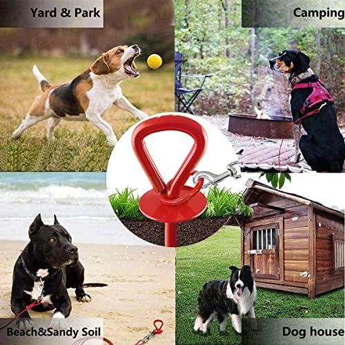 SHUNAI Ağır Köpek Kravat Dışarı Bahis ve Kablo Kırmızı Çanta, 360°Hiçbir Arapsaçı Uzun Köpek Zinciri Tasma