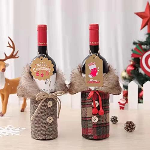 ANWING 160 pcs Kahverengi Kraft kağıt etiketleri noel hediyesi Etiketleri ile 30 m Sicim-Noel Ağacı Kar Tanesi Ren Geyiği vb