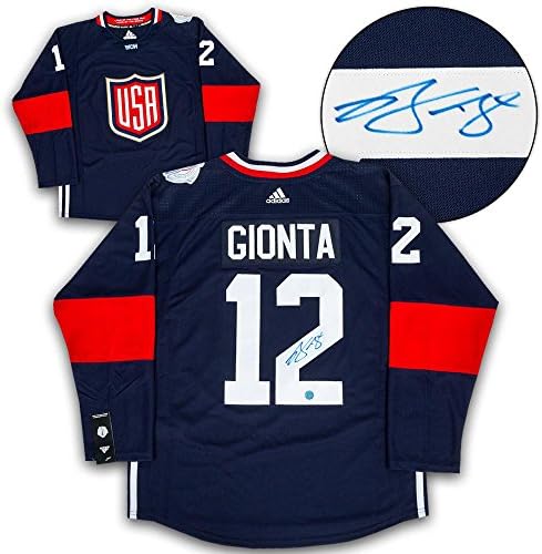 Brian Gionta Team USA İmzalı Dünya Kupası Adidas Forması-İmzalı NHL Formaları