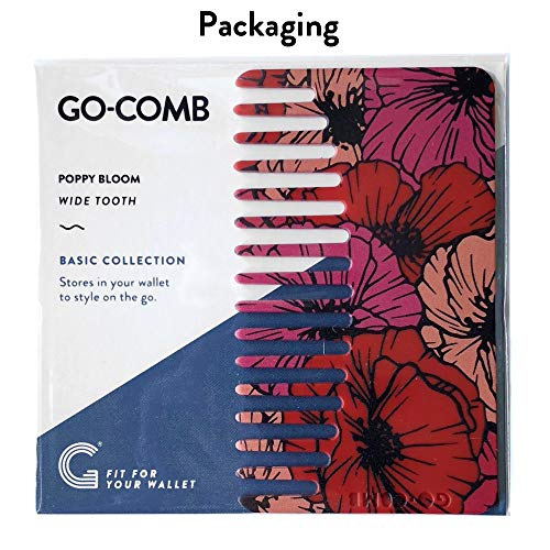 Go - Tarak-Cüzdan Boyutunda Saç ve Seyahat Tarağı-Geniş Diş-Kadın Plastik 3'lü Paket