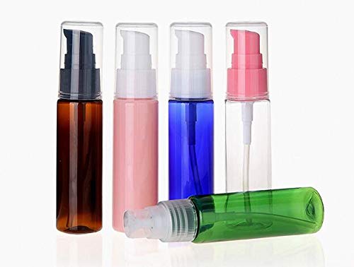 6 Pcs 30 ml / 1 oz Boş Doldurulabilir Plastik Losyon pompa şişeleri Taşınabilir Kozmetik Makyaj Örnek saklama kabı Flakon Pot