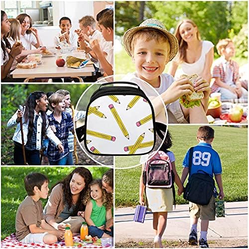 Kalem toss numarası kalem okul malzemeleri beyaz Öğle Yemeği çantası Soğutucu Çanta Tote Çanta Yalıtımlı Öğle Yemeği Kutusu