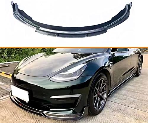 GLLXPZ Araba Ön Tampon Spoiler Dudak, Tesla Modeli 3 2017-2020 ıçin, Karbon Fiber Stil Vücut Modifiye Aksesuarları