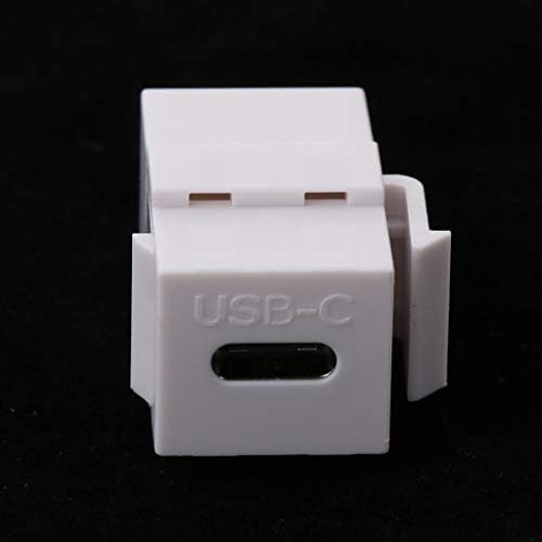 Flameer 5 Paket USB C Tipi C Konektörü Keystone Jack Duvar Plakası Çıkış Paneli Beyaz